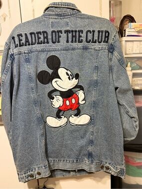 Disney Light Blue Denim Jacket with Distressed Details